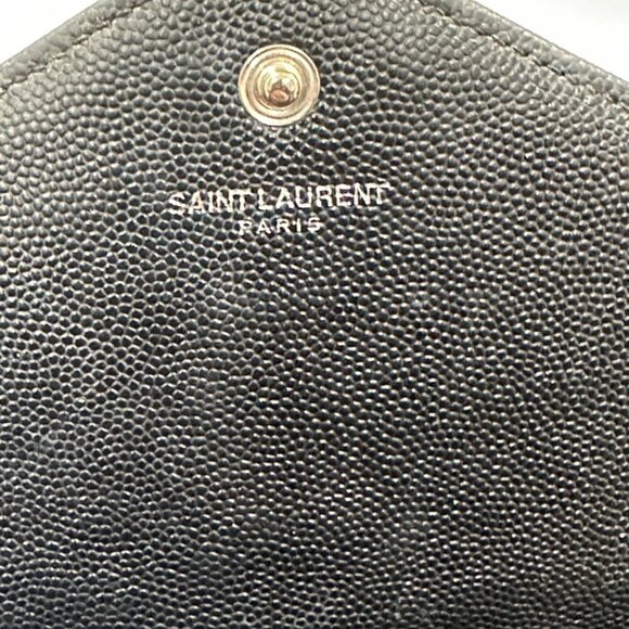 YSL Cassandre Chain Wallet in Grain de Poudre Black Leather (JB1416) - Picture 10 of 10